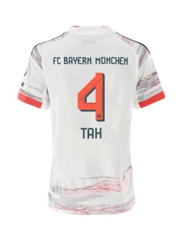 Ženski Nogometna dresi replika Bayern Munich Jonathan Tah #4 Gostujoči 2025-26 Kratek rokav Ženski Nogometna dresi replika Bayern Munich Jonathan Tah #4 Gostujoči 2025-26 Kratek rokav